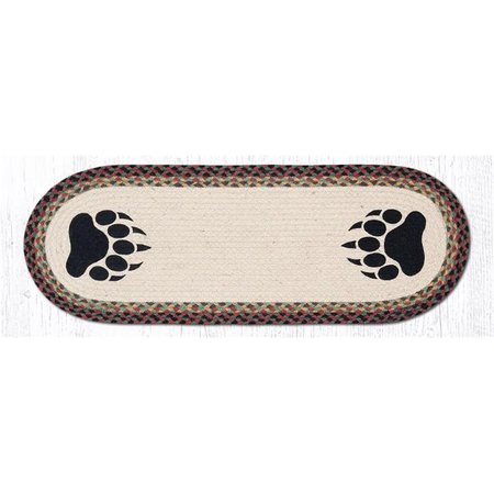 CAPITOL IMPORTING CO 13 x 36 in. Bear Paw Oval Patch Runner 68-081BP